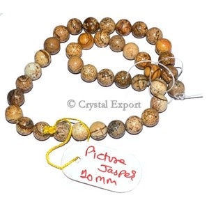 Picture Jasper Beads Strands 10mm : Buy Wholesale Gemstone Beads Strands - Product Image 1