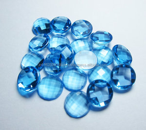 Venta al por mayor de piedras preciosas sueltas de Topacio Azul suizo de alta calidad natural semipreciosa corte brillante todos los tamaños disponibles competitivo - Product Image 2
