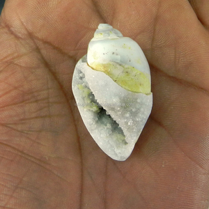 Pierre précieuse naturelle Ishu Gems Designer, coquille Druzy, 24x43mm, 17,16 g, en vrac, identique à l'image - Product Image 1