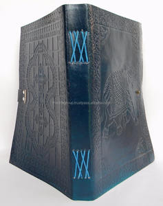 Diario de piel con diseño de elefante azul auténtico indio hecho a mano al por mayor - Product Image 3