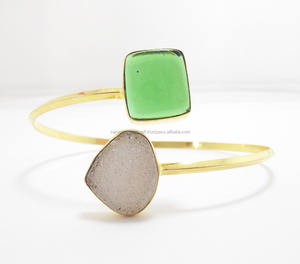 Multi Stone Gemstone With Gold Plated Handmade <b>Adjustable</b> Fashionable Gift for Her Fancy <b>Bracelet</b> Bangle - Product Image 3