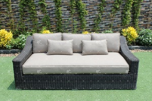 Conjunto de sofá de mimbre sintético para exteriores, mueble elegante de mimbre para jardín o sala de estar, con marco de aluminio, nueva colección - Product Image 4