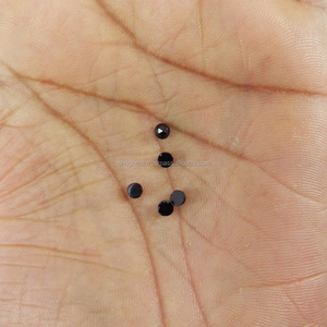 พลอยอัญมณีทรงกลมทรงหลวมสำหรับ0.26Cts อัญมณีพลอยเจียระไนแบบกลมขนาด4มม. สีดำธรรมชาติ - Product Image 3