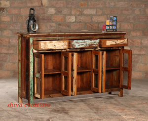 Vente en gros de meubles en bois de récupération massif design antique buffet en bois rustique fait à la main buffet pour salle à manger salon hôtel-vente en gros - Product Image 3