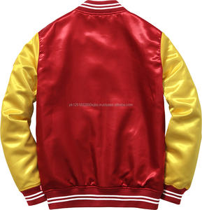 แจ็คเก็ตแบบใหม่ราคาส่ง รับผลิตตามสั่ง แจ็คเก็ตซาตินบอมเบอร์ราคาส่งที่ดีที่สุด/แจ็คเก็ตซาตินสไตล์ Letterman สำหรับวิทยาลัย - Product Image 5