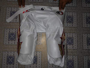 Uniformes de football américain à sublimation personnalisée, broderie chromée sergé respirant à manches courtes grande taille pour l'été - Product Image 4