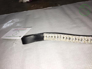 Frontal de Cuero con Cristales para Caballo, Elegante Accesorio Ecuestre con Cristales Decorativos Brillantes - Product Image 5