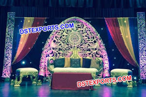 แต่งงานคริสตัล Mehndi เวทีเวทีแต่งงานอินเดียเสาคริสตัลไฟเบอร์เวที - Product Image 3