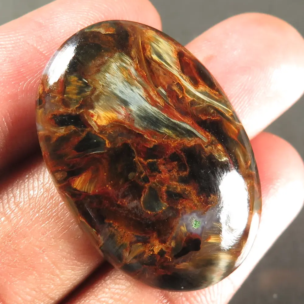 Semi Precious Pietersite หลวมอัญมณีฟรีรูปแบบ Cabochon จี้เครื่องประดับสร้อยคอ