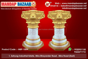 Moderno elegante 8 pies indio boda Mandap tradicional hierro fibra columnas moda boda estilos decoraciones - Product Image 3