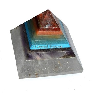 Bonded Chakra Pyramids With Crystals - Product Image 1