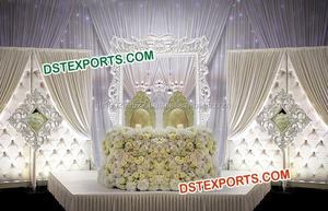 Wedding Bollywood Stage <b>Backdrop</b> Latest Design Wedding <b>Backdrop</b> Panels Modern Style Wedding Self <b>Standing</b> Panels - Product Image 3