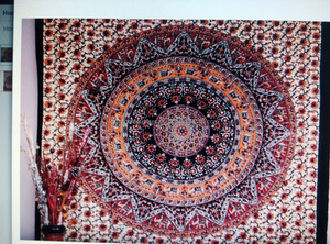 Juegos de toallas de baño de secado rápido de algodón 100% de alta calidad de exportación Mandala Floral diseño tejido para adultos individual o doble - Product Image 4