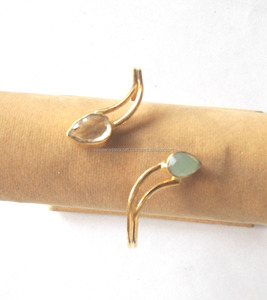 ชุดกำไลข้อมือเงินหลายแบบสำหรับผู้หญิงกำไลชุบทองพร้อมเพชรอัญมณีสำหรับเป็นของขวัญ - Product Image 4