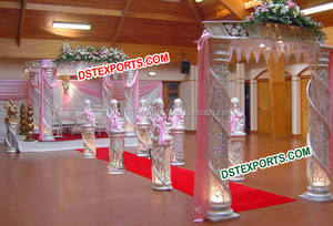 งานแต่งงานทองคริสตัลไฟเบอร์ Mandap ไฟเบอร์คริสตัลงานแต่งงานเจดีย์ Mandap งานแต่งงานผู้ผลิต Mandaps - Product Image 3