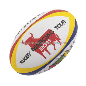 Custom Branded Professional Training Rugby Ball Synthetic Rubber with Hand <b>Stitched</b> Club Logo for <b>Trainers</b> - Product Image 5