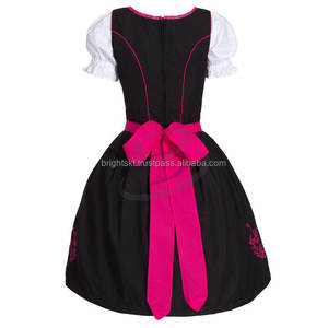 ชุดเดรสสตรีแบบใหม่ ผ้าฝ้ายแท้ 100% สไตล์ Trachten มินิเดรสยีนส์ แขนสั้น วินเทจ ลำลอง เป็นมิตรกับสิ่งแวดล้อม ไซส์พลัส สำหรับฤดูใบไม้ผลิ - Product Image 2