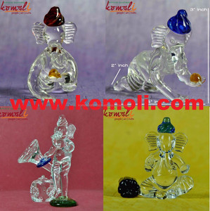 <b>Glass</b> Handicrafts Sculpture Crystal Bal Ganesha Wedding Gift India - Product Image 2