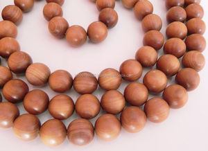 Cuentas de Mala Redondas de Sándalo Indio Riddhi Siddhi de Alta Calidad, Color Marrón Dorado Oscuro Natural, Caja de Oraciones Tibetana - Product Image 6