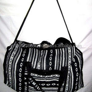 Sac à dos en coton tissé à la main indien, sac bandoulière, sac de sport vegan, sac de voyage, valise, sac de voyage néon, sac de week-end, sac à main - Product Image 3