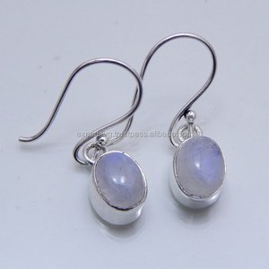 925 Sterling Silver Drop Earrings for Women Elegant Rainbow <b>Moonstone</b> Natural Gemstone Beautiful Fashion <b>Jewelry</b> - Product Image 2