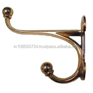 Wall Decorative <b>Coat</b> <b>Hook</b> Antique Bronze Double Hanging Brass <b>Hook</b> Premium Quality Wall <b>Coat</b> <b>Hook</b> Hanger - Product Image 1