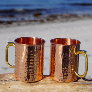Classic Copper <b>Moscow</b> <b>Mule</b> <b>Mug</b> Pure Thick Copper Straight Hammered Water <b>Mug</b> Beer Drinking <b>Mug</b> With Brass Handle - Product Image 4