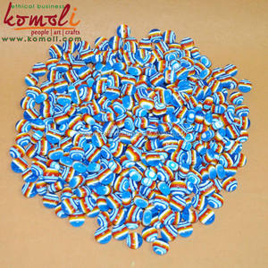 Cuentas de resina hechas a mano para fabricación de joyas, colores del Arcoíris, gruesas, DIY - Product Image 5