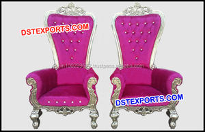 Ensemble de chaises pour marié papier couleur argent, chaises à haut dossier, pour mariage, dernier modèle - Product Image 6