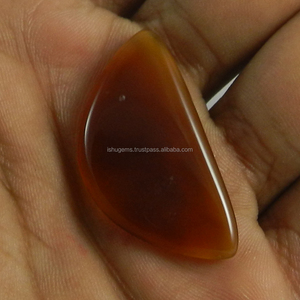 Cabujón de Calcedonia Amarilla Natural de 20x31mm, 5.35g, Estilo Media Luna, Nuevo Modelo, Última Tendencia, Gema Suelta IG0399 - Product Image 3