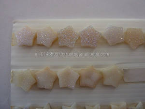 
 
 
 Cabochons d'agate drusy blanc naturel en forme d'étoile, pierres de guérison, vente en gros, taille et poids personnalisés, évaluation par un tiers - Product Image 3