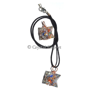 Chakra Stone Orgone Merkaba Wrap Pendant: Acheter en ligne chez Crystal Export - Product Image 1