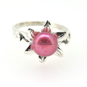 Bague en pierre précieuse perle rose, bague fabuleuse bague unique bague bon marché Fusion jolie bague en argent sterling 925 avec plaqué argent. - Product Image 1