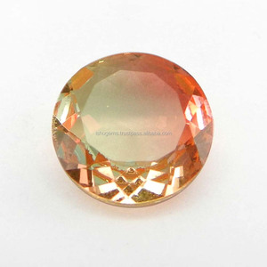 Gema de Alta Calidad de 14 mm, Color Amarillo Biocolores, Corte Redondo Doble, 8.3 Quilates, Facetada, Creada en Laboratorio, Corte Ovalado Suelto, Variedad Rosa, Rojo, Verde - Product Image 1