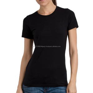 New Design Wholesale Plain Breathable Women Custom logo Printed Summer t <b>Shirt</b> Fine Quality Soft Comfortable Leisure t <b>Shirts</b> - Product Image 3
