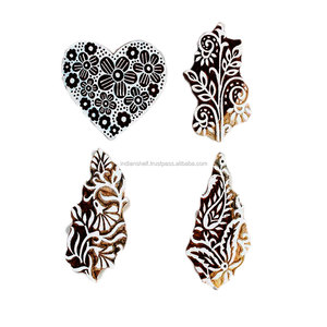 วินเทจผสมไม้สิ่งทอพิมพ์บล็อกบล็อกไม้พิมพ์อินเดีย - Product Image 1