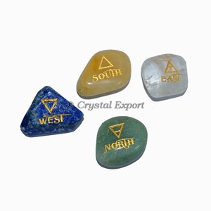 Natural Stone Tumbled Reiki Element Set : Reiki Sets Tower Elements - Product Image 1