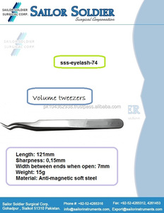 Pince à sourcils professionnelle en acier inoxydable de qualité supérieure à prix économique Conception à pointe chaude à double pointe pour les cils - Product Image 1