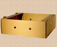 Caja de Almacenamiento Rectangular de Papel Kraft con Orificios para Colgar, Diseño Ranurado Reciclable - Product Image 2