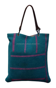 Vente en gros Sac fourre-tout Hippie vintage Sac à main en cuir indien Sari - Product Image 2