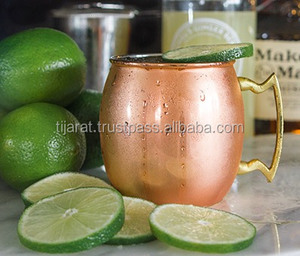 Taza de cobre de MOSCOW MULE, taza de cobre sólido para cerveza, tazas de cobre de METAL, utensilios de cocina, nuevo estilo - Product Image 2