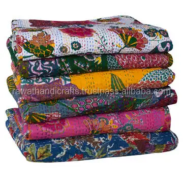 Colcha India hecha a mano, Sábana de cama Kantha