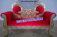 Canapé en teck sculpté à la main pour mariage indien moderne, taille personnalisée, utilisation événementielle, accessoire de décoration, marque DSTEXPORTS, paiement T/T sécurisé