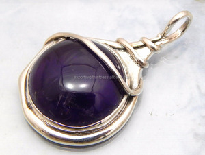 925 argent Sterling améthyste Quartz pendentif pour femmes parfait mariage fiançailles cadeau mode cristaux mode pendentifs breloques - Product Image 3