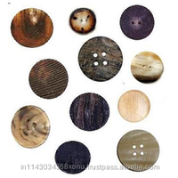 Fabricant indien de boutons ronds modernes faits à la main en corne de buffle écologiques, noirs naturels dorés, taille 12-35 mm, en promotion