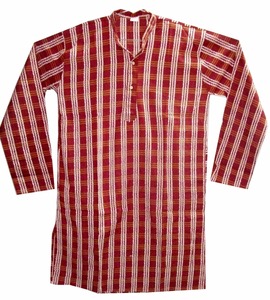 Luanggauzi-t-shirt pour hommes, en coton, décontracté, kurta, Boho, tunique gypsophila, magnifique, avec imprimé indien - Product Image 4