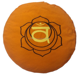 Best Quality Seven Chakra Embroidered Zafu <b>Meditation</b> <b>Cushions</b> Maroon/Black/Blue Colors Model ZNP/ZP Indian Supplier - Product Image 1