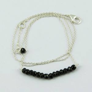 หวานสีดำนิล925สร้อยคอเงินสเตอร์ลิงเครื่องประดับเงินที่ไม่ซ้ำกันเครื่องประดับเงินที่สวยงาม - Product Image 5