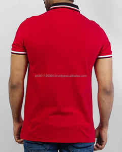 Polo à manches courtes pour hommes, polo en coton à col contrasté, - Product Image 3