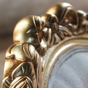 Gestoffeerde Stoelen Met Armen Antieke Stijl Mahonie Houten Vergulde Afwerking - Product Image 3